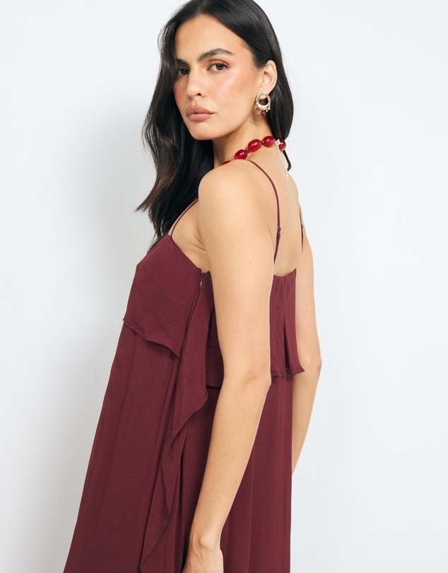 AERE - Solea Drape Back Maxi Dress