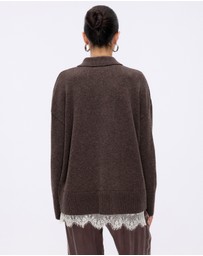 Minima Esenciales - Keir Oversized Merino Cashmere Blend Polo