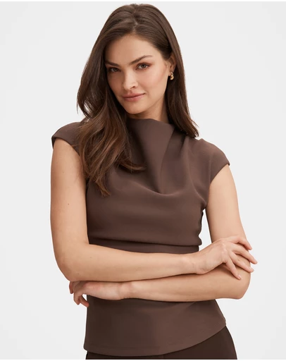 Forever New - Leenah High Neck Crepe Top