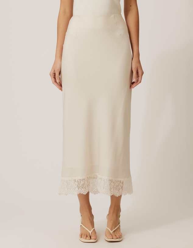 Tussah - Sadie Satin Lace Slip Skirt