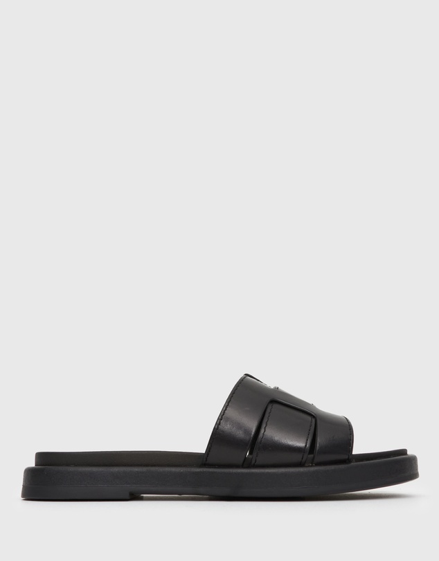 Betts - Wider Fit Bella Leather Flat Slides