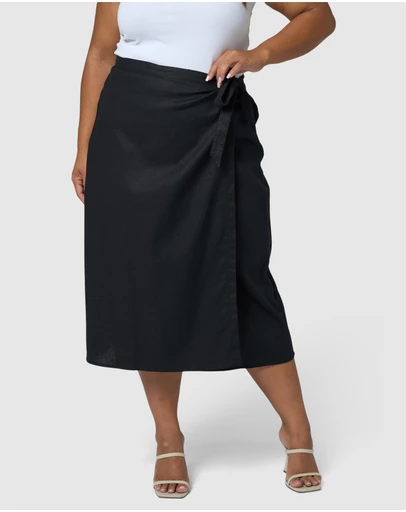 Something 4 Olivia - Gina Linen Wrap Skirt