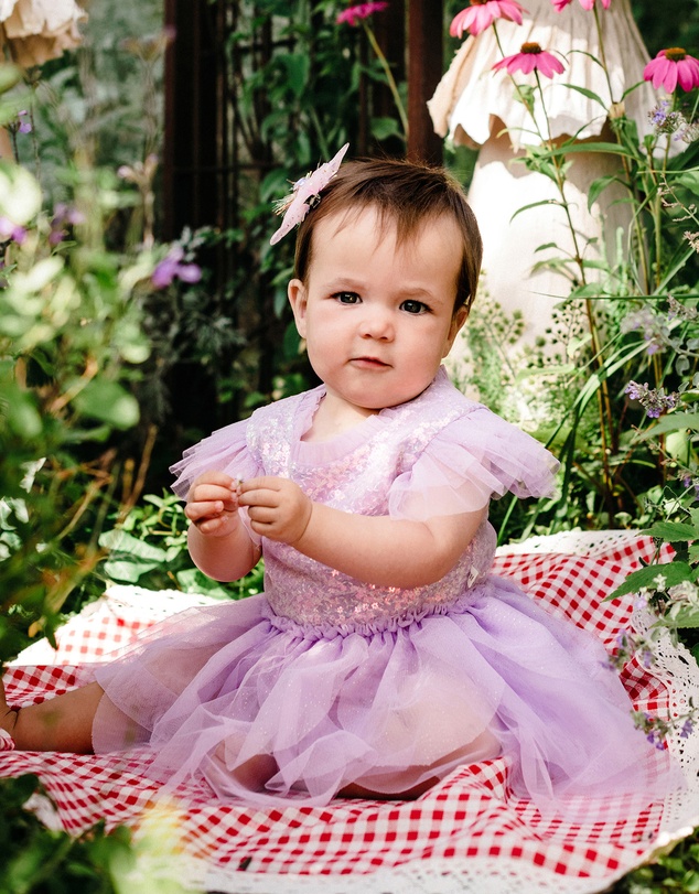 Fleur Harris - 'The Magic Faraway Tree' Sequin Fairy Dress Baby in Lilac