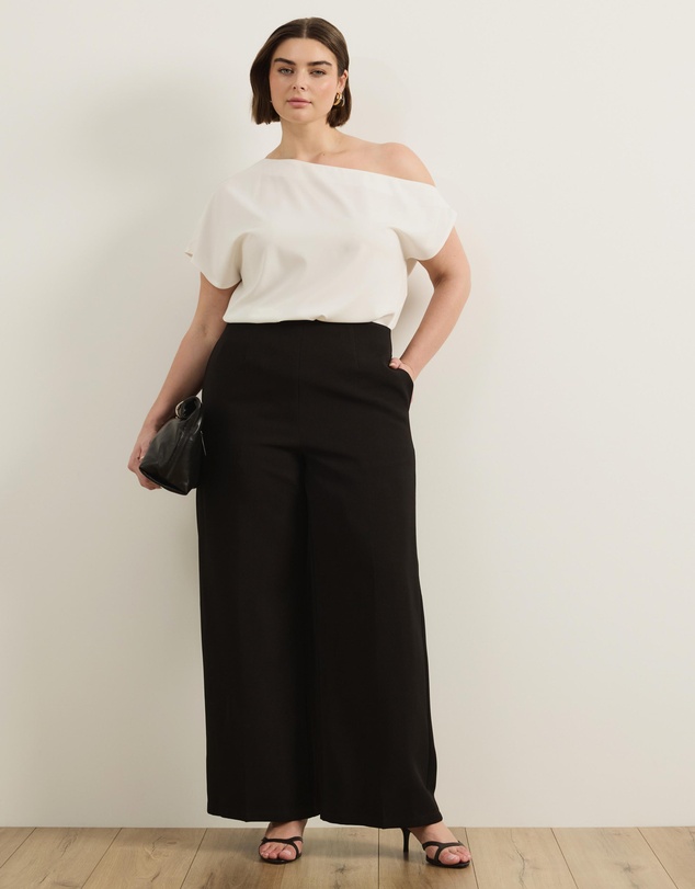 Atmos&Here Curvy - Eira Straight Leg Tailored Pants