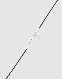 Kuzzoi - ICONIC EXCLUSIVE - Necklace Male Turtle Synthetic Howlite Leather 925 Sterling Silver