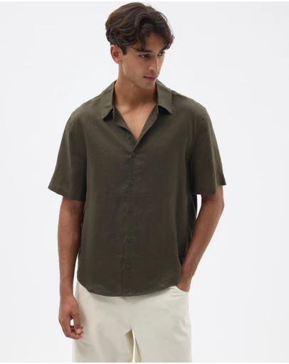 AERE - Euro Resort Linen SS Shirt
