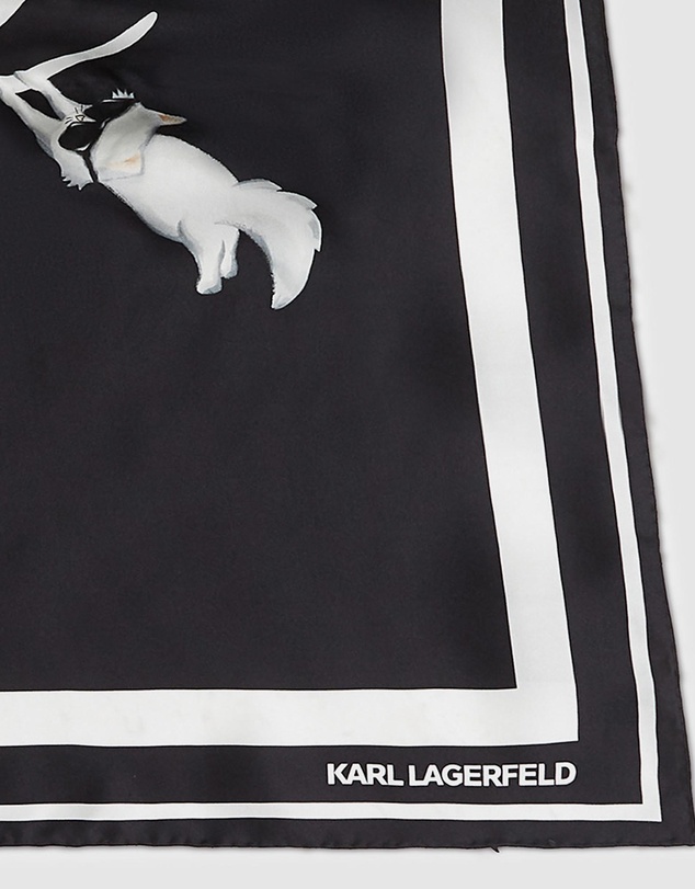 Karl Lagerfeld - Ikon Signature Silk Scarf
