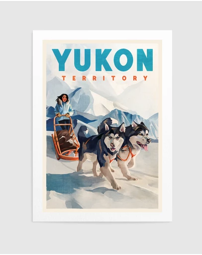 Olive et Oriel - Yukon Territory Dog Sled Travel by The Whiskey Ginger Art Print