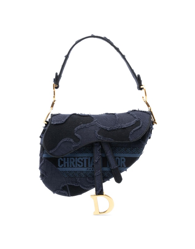 Pre-Loved by Azura Reborn - Pre-Loved Camouflage Embroidered Canvas Saddle Bag
