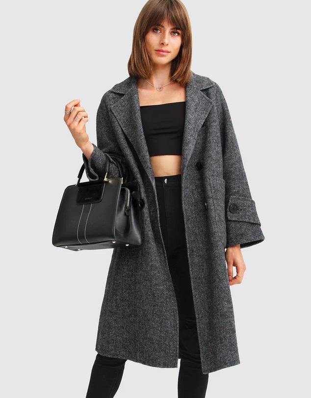 Belle & Bloom - Rumour Has It Oversized Wool Blend Coat
