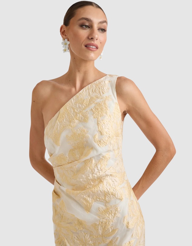 Romance by Honey and Beau - Seanna One Shoulder Midi Dress