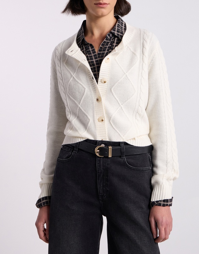 David Lawrence - Natalie Cable Knit Cardigan