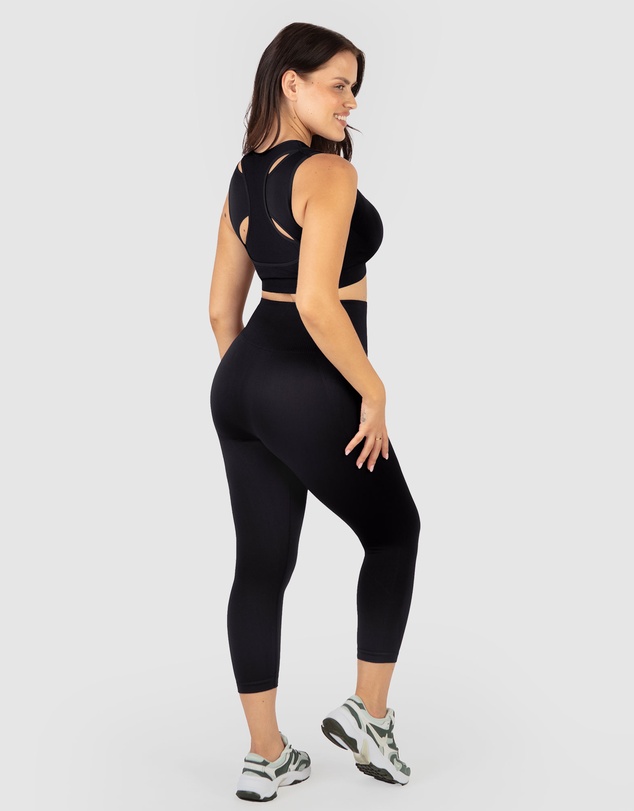 B Free Intimate Apparel - Double Racer Seamless Padded Sports Bra (B-C-D-DD-E-F-G-H) Cup