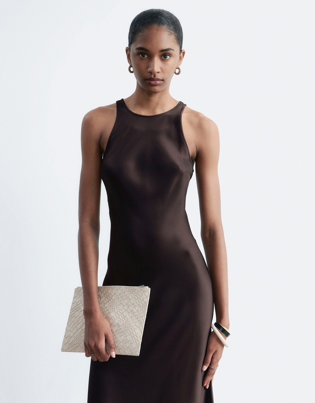 & Other Stories - Sleeveless Satin Midi Dress