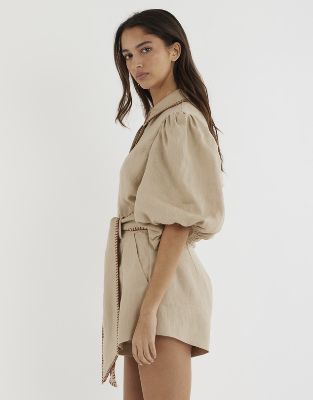 Amelius - Chloe Stitch Detail Linen Shirt