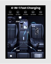 Ugreen - UGREEN 150W GaN Car Charger 4 Ports Fast Charging