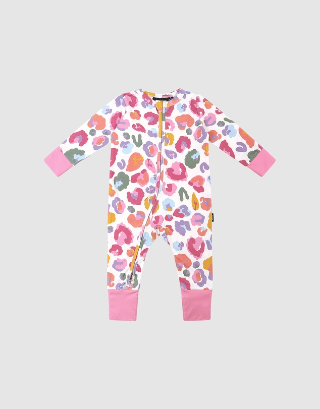 Rock Your Baby - Rainbow Leopard Coverall