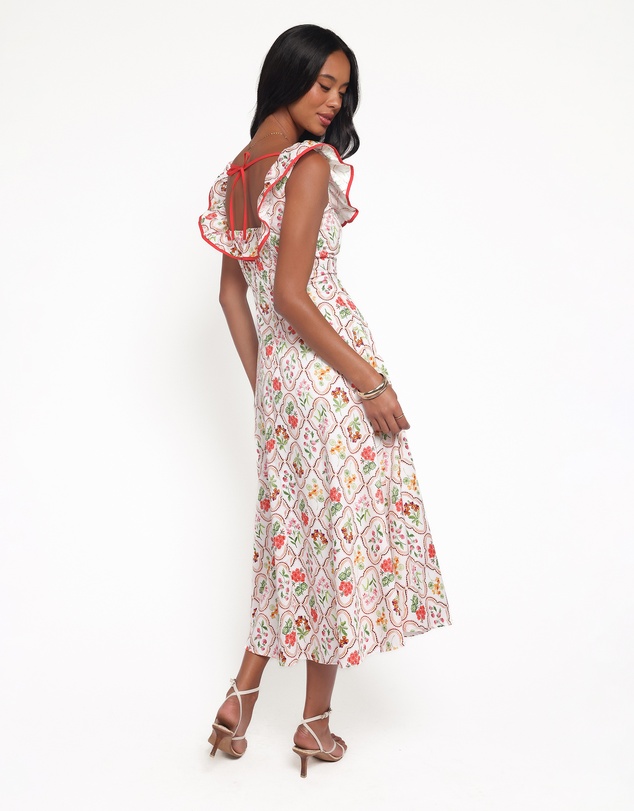 Petal & Pup - Lucille Maxi Dress - Coral Wildflower