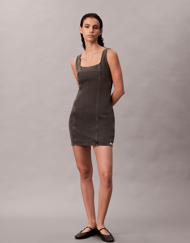Calvin Klein Jeans - Denim Scoopneck Mini Dress
