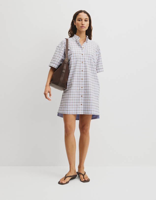 Country Road - Short Sleeve Oxford Shirt Dress