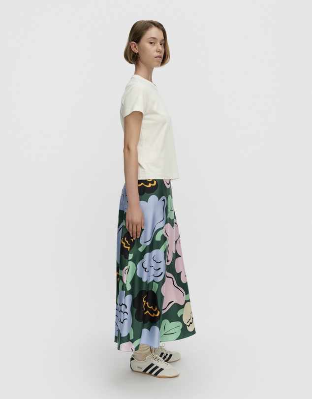 Marimekko - Koostumus Kukasta Kukkaan Silk skirt