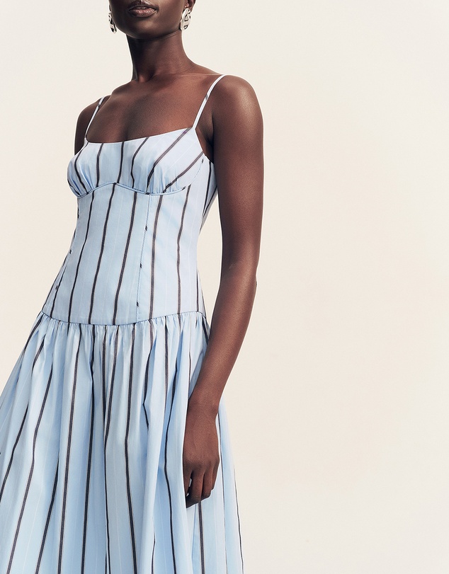 Shona Joy - Saxon Panelled Bustier Maxi Dress