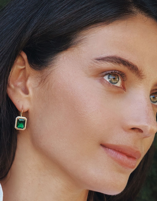 THOMAS SABO - THOMAS SABO Earrings with Green Octagonal Stones