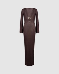 TALA - Multiway Gold Ring Knit Maxi Dress