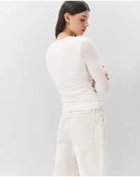 UNISON - Merino Drape Detail Top