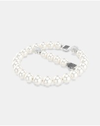 Swarovski - Matrix Bracelet, Crystal Pearl, White, Rhodium Plated