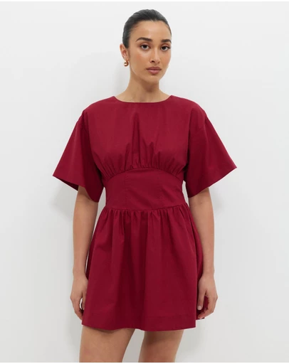 Calli - Glehn Linen Blend Mini Dress