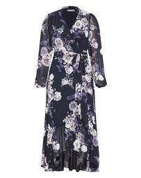 City Chic - Plus size Jane Hi Lo Maxi Dress - navy