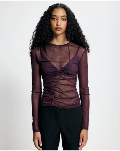 Lover - Cassandra Long Sleeve Mesh Top