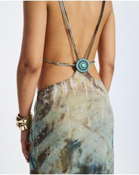 Jaded London - Strappy Maxi Dress - Abstract Print