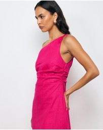 AERE - Lettie One Shoulder Maxi Dress