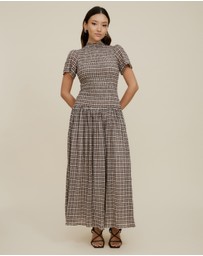 The Fated - Montant Check Maxi Dress