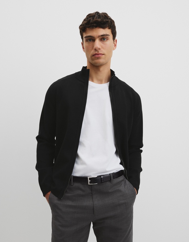 Country Road - Australian Cotton Silk Blend Zip Through Knit Jacket