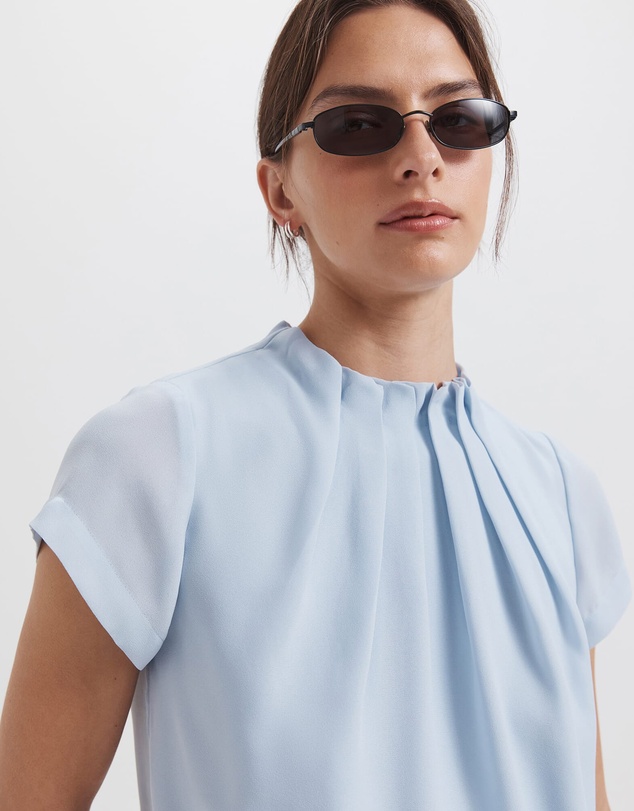SABA - Willa High Neck Short Sleeve Top