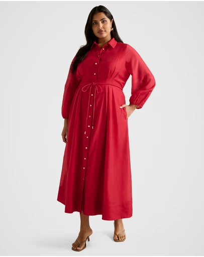 Forever New Curve - Evelyn Curve Seam Detail Midi Dress