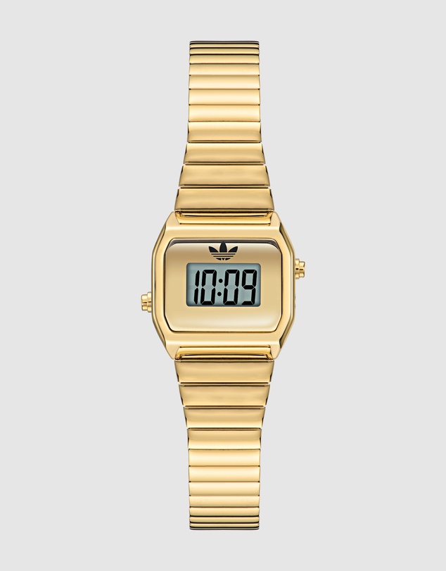 adidas Originals - Digital Two XS 20mm Gold-Tone Stainless Steel Bracelet Watch