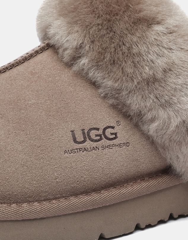 EVERAU - Australian Shepherd Ugg Muffin Slipper Special Cow Suede Upper House Shoes
