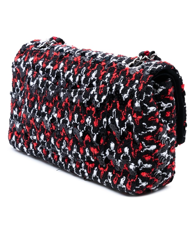 Pre-Loved by Azura Reborn - Pre-Loved Medium Classic Sequined Tweed Double Flap