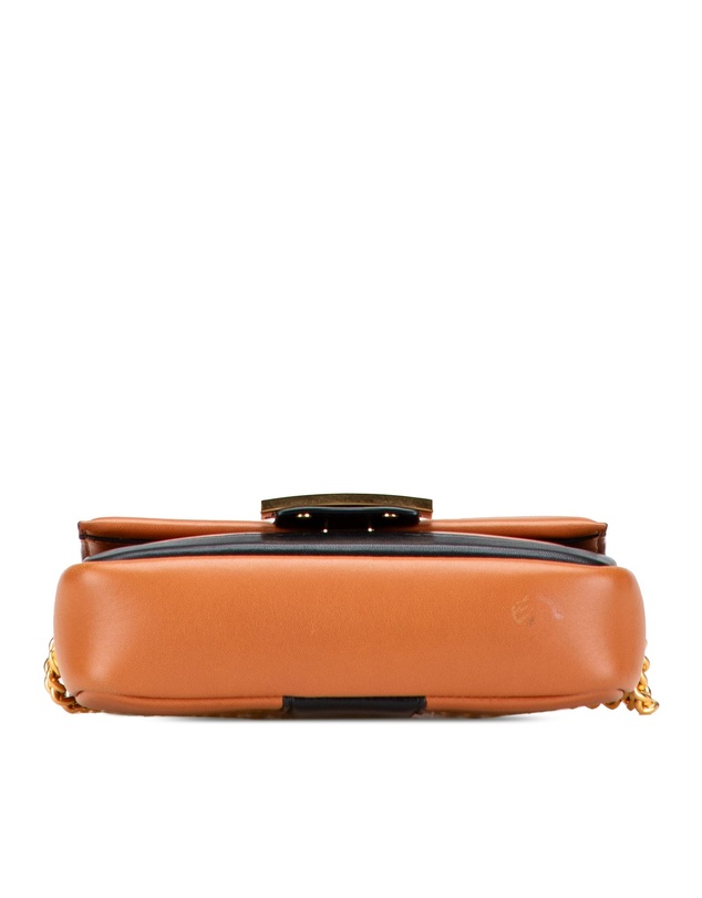 Pre-Loved by Azura Reborn - Pre-Loved Mini Bicolor Nappa Apolo Chain Baguette Shoulder Bag