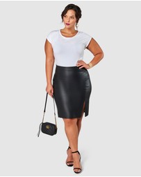 Pink Dusk by Curve Project - Stinger PU Skirt