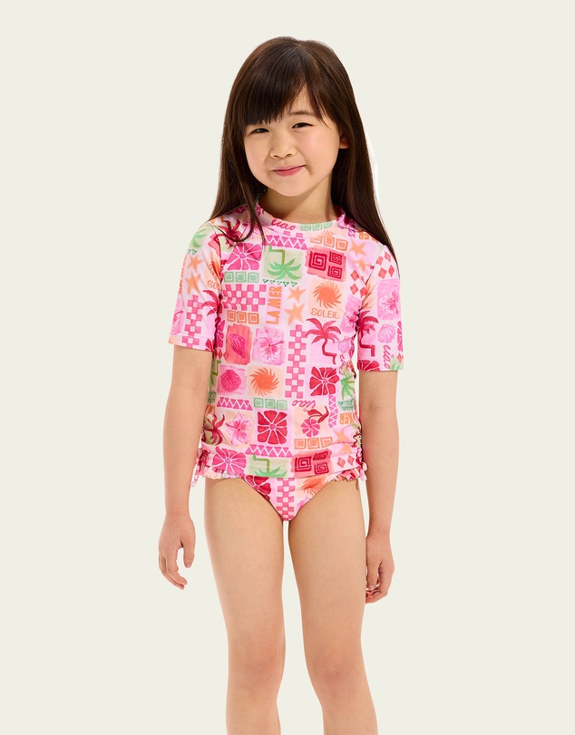 Seafolly - Summer Paradise Rouched Tie Rash Set - Kids