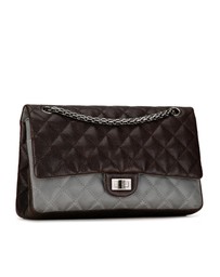Pre-Loved by Azura Reborn - Pre-Loved Caviar and Iridescent Calfskin Reissue 2.55 Double Flap 226