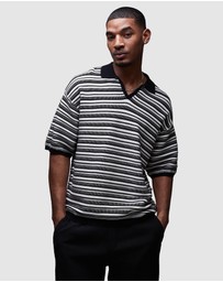 Topman - Knitted Stripe Polo