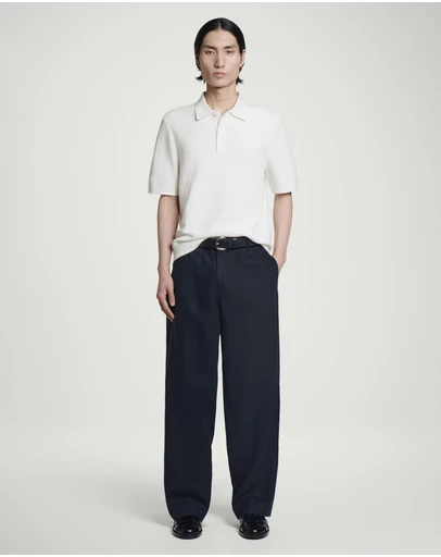 COS - Textured Knitted Cotton Polo Shirt