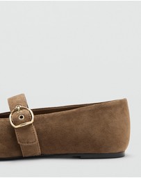 M.N.G - Suede Leather Ballet Flats