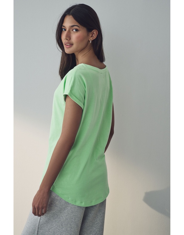 NEXT - Round Neck Cap Sleeve 100% Cotton T-Shirt